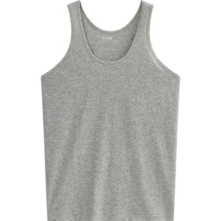 3件装宜而爽男士背心纯棉老头衫全棉薄夏季跨栏中老年人白汗背心