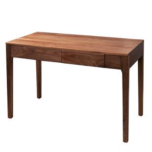 北美黑胡桃木书桌实木现代简约书桌轻奢电脑桌带抽屉家用办公桌