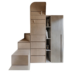 香港全屋定制阁楼榻榻米衣柜床一房变两房隔间房隔断床儿童上下床