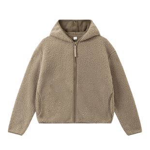 SW速惟连帽外套女秋冬保暖羊羔毛外套女摇粒绒保暖厚外套2025新款