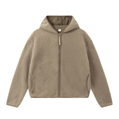 SW速惟连帽外套女秋冬保暖羊羔毛外套女摇粒绒保暖厚外套2025新款