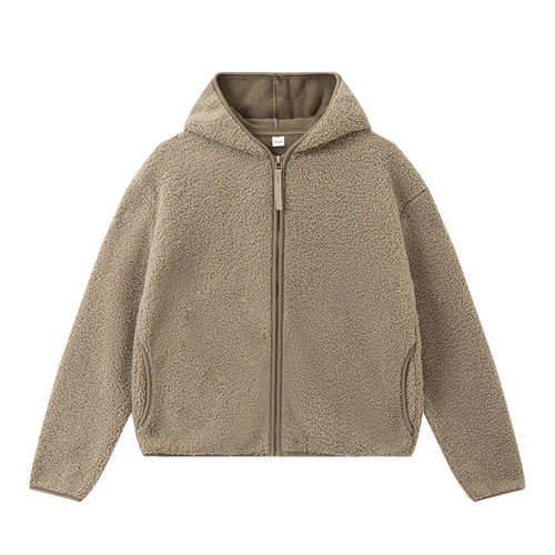 SW速惟连帽外套女秋冬保暖羊羔毛外套女摇粒绒保暖厚外套2025新款