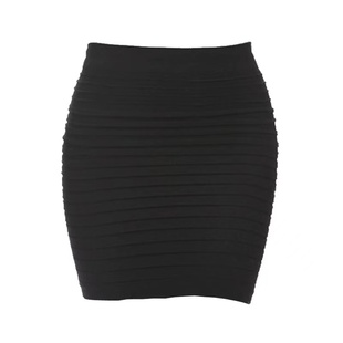 弯腰透内!夜色行包臀裙条纹职业女装半身裙户外性感夜店短裙透视