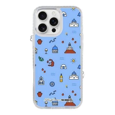 THE HOODxAshleigh Green艺术家联名 Santorini  适用苹果iPhone17/16/15/Plus/Pro/Max 气垫防摔镜面保护壳