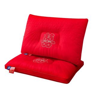 结婚大红色乳胶枕一对2025新款喜庆新娘陪嫁枕头婚庆护颈椎枕芯