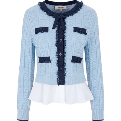 BORAAKSU仿两件浅蓝针织开衫