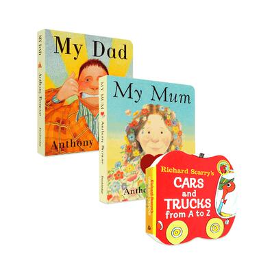 进口My Mum My Dad 我妈妈 我爸爸英文原版绘本 斯凯瑞小卡车字母书3册合售0-5岁Richard Scarry's Cars and Trucks from A to Z