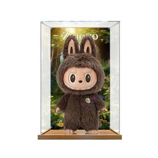 适用泡泡玛特labubu阴晴大天使zimomo大首领搪胶公仔亚克力展示盒