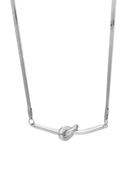 NG心结打结钛钢项链女款轻奢简约