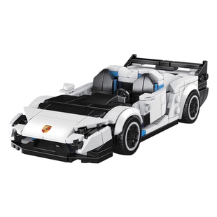 宇星模王旗舰店八格车积木玩具小颗粒益智拼装跑车模型收藏级摆件