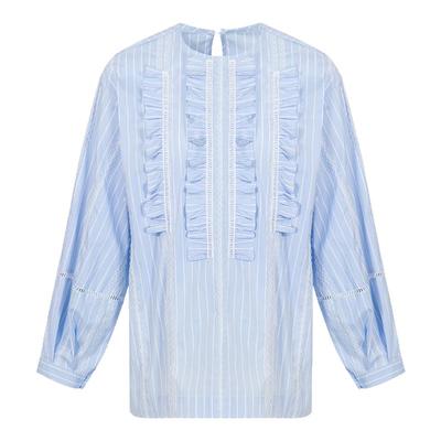 ELLIGIOI蕾丝花边长袖衬衣