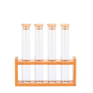 试管分装装瓶咖啡豆保存密封透明玻璃茶叶密封罐收纳玻璃瓶展示架