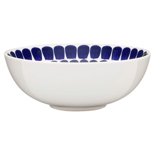 芬兰进口Arabia24h小时复古红蓝陶瓷汤碗面碗家用大碗菜碗深碗