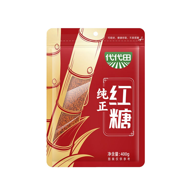 海天代代田纯正红糖400g大姨妈产妇产后月子正宗纯甘蔗馒头姜茶用
