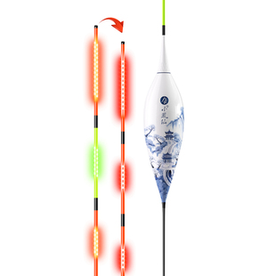 小凤仙青花瓷超长行程漂枣核漂纳米抗走水钓翘嘴鲢鳙大物专用浮漂