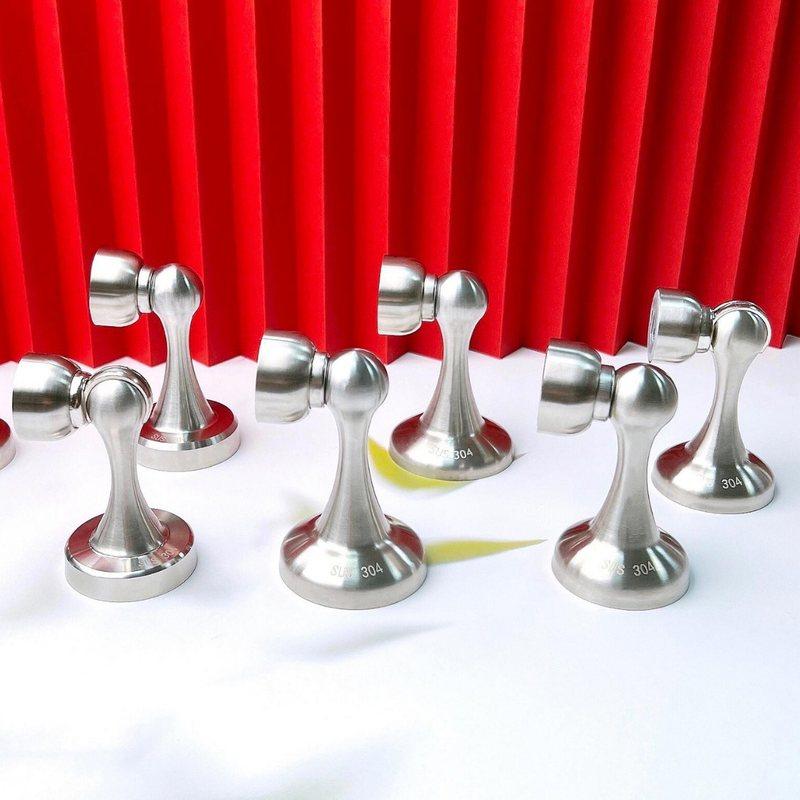 厂家批发加厚304不锈钢门吸打孔缓冲门吸门防阻强磁器强磁304碰