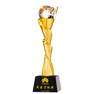 树脂水晶奖杯定制高级感创意年会活动比赛优秀员工团队销冠颁奖牌