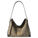 CASSILE卡思乐女包松涛托特包冬季牛皮绒面hobo通勤大容量斜挎包