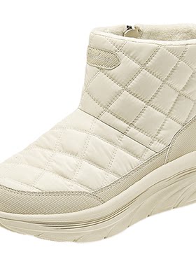 Skechers斯凯奇2026新款秋季女鞋厚底轻盈缓震雪地靴保暖高帮靴子