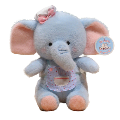 可爱蓝色小象毛绒玩偶安抚娃娃