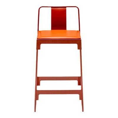 金属马鞍皮吧台高脚椅Driade