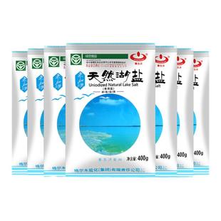青海察尔汗天然湖盐400gx6家庭食用盐未加碘不含抗结剂青盐藏青盐