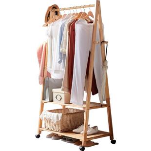 林氏KIDS家居实木简易衣帽架立式落地卧室网红家用挂衣服架木业