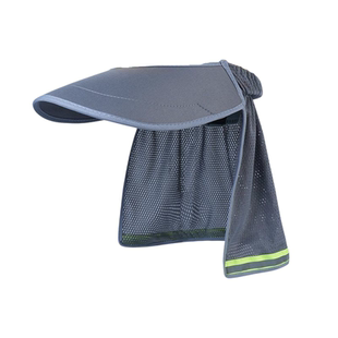 安全帽遮阳帘板工地防晒帽子透气加宽大帽沿建筑施工夏季太阳帽檐