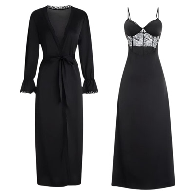 法国原创真丝性感纯欲情趣睡衣女