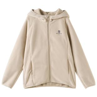 女大童加绒连帽开衫2025冬装新款初中生保暖校服神器修身毛绒外套