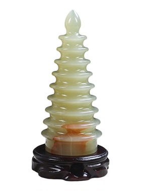 天然玉石文昌塔笔摆件挂件书房珍品工艺品礼品礼物