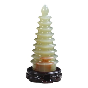 天然玉石文昌塔笔摆件挂件书房珍品工艺品礼品礼物