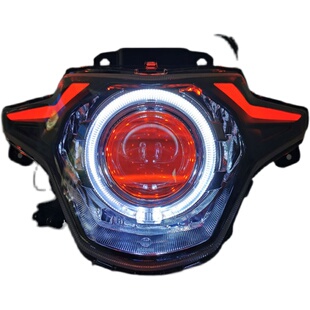 适用于usr125大灯总成 USR改装 海5 LED双光透镜天使恶魔眼氙气灯