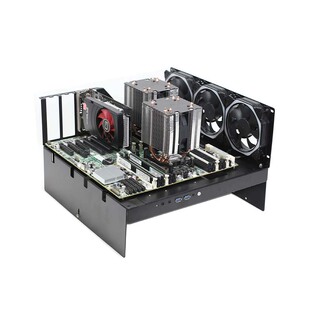 开放式电脑EATX大板机箱桌面异形360水冷机箱机架卧式测试平台DIY