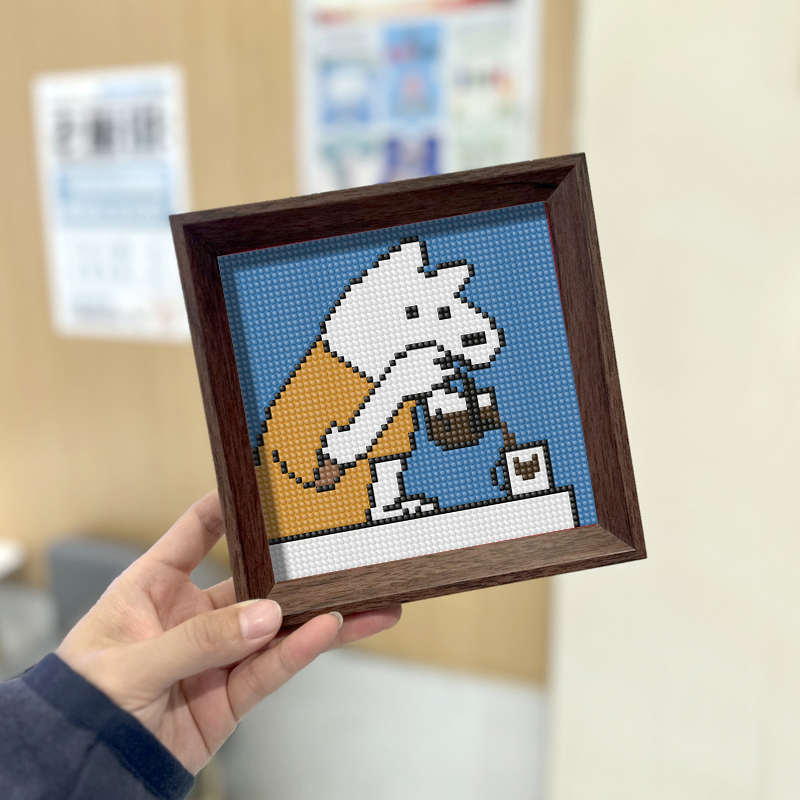 简约可爱狗狗摆台钻石画客厅卧室2025新款新手DIY钻石贴十字绣