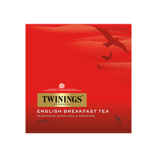 英国TWININGS川宁红茶英式早餐茶100片袋泡茶英式下午茶