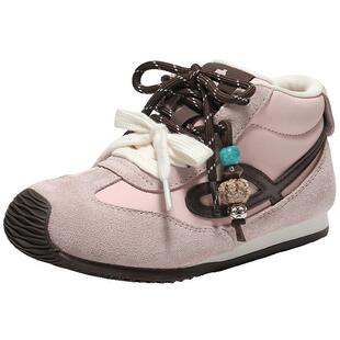 百丽童鞋高帮加绒阿甘鞋冬季新款德训鞋户外休闲运动鞋L2012D95