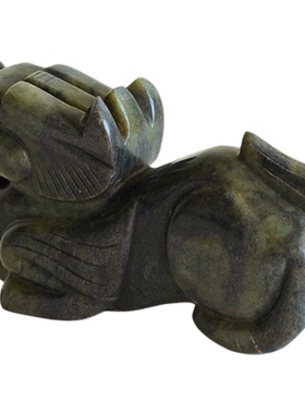 新中式样板间书房玉石雕刻龙摆件