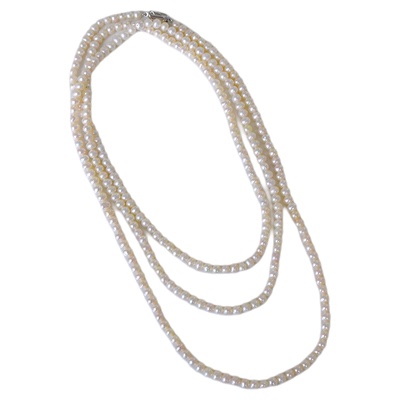 小立交《性价比》淡水珍珠毛衣链