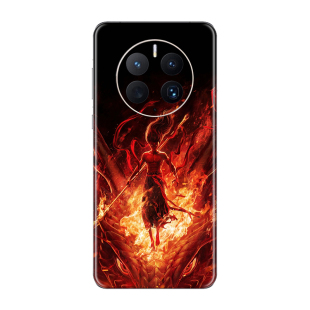 哪吒华为Mate50pro手机磨砂彩膜 定制mate40rs 30后盖壳贴纸背膜20\10全包一体装饰通用改色背贴保护膜