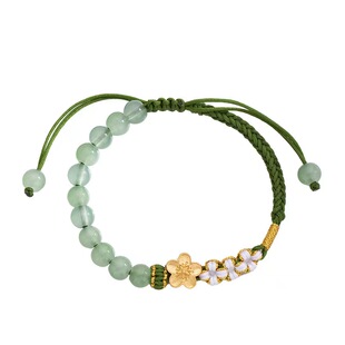 手工编织桃你欢心手绳手链手串甜美玉石桃花情人节礼物送女友饰品