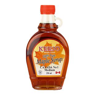 加拿大进口 柯金偶枫糖浆250ml枫树枫叶糖浆咖啡奶茶冲饮松饼烘焙