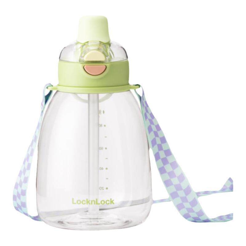 乐扣女生Tritan大肚双饮口水杯