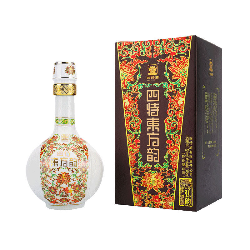 官方正品丨四特酒东方韵弘韵52度375ml 特香型纯粮白酒浓酱清三香