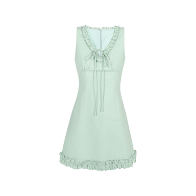 韩系无袖连衣裙女夏季