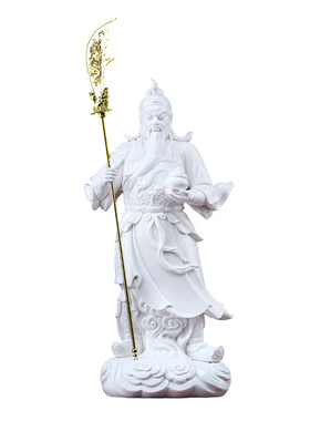 陶瓷关羽关二爷神像家用客厅摆件