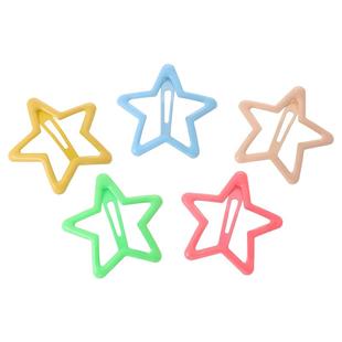 多巴胺儿童彩色星星发夹可爱女童刘海夹发卡头饰前额碎发夹子bb夹