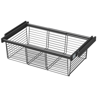 衣柜拉篮抽屉式伸缩滑轨收纳拉篮