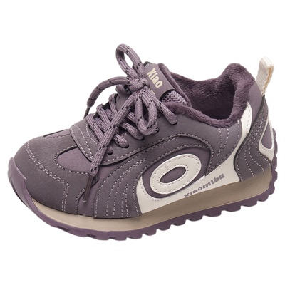 小米步女童冬季加绒运动鞋