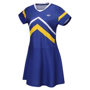 YONEX尤尼克斯羽毛球服女连衣裙专业比赛速干裙子yy蓝色连体裙夏